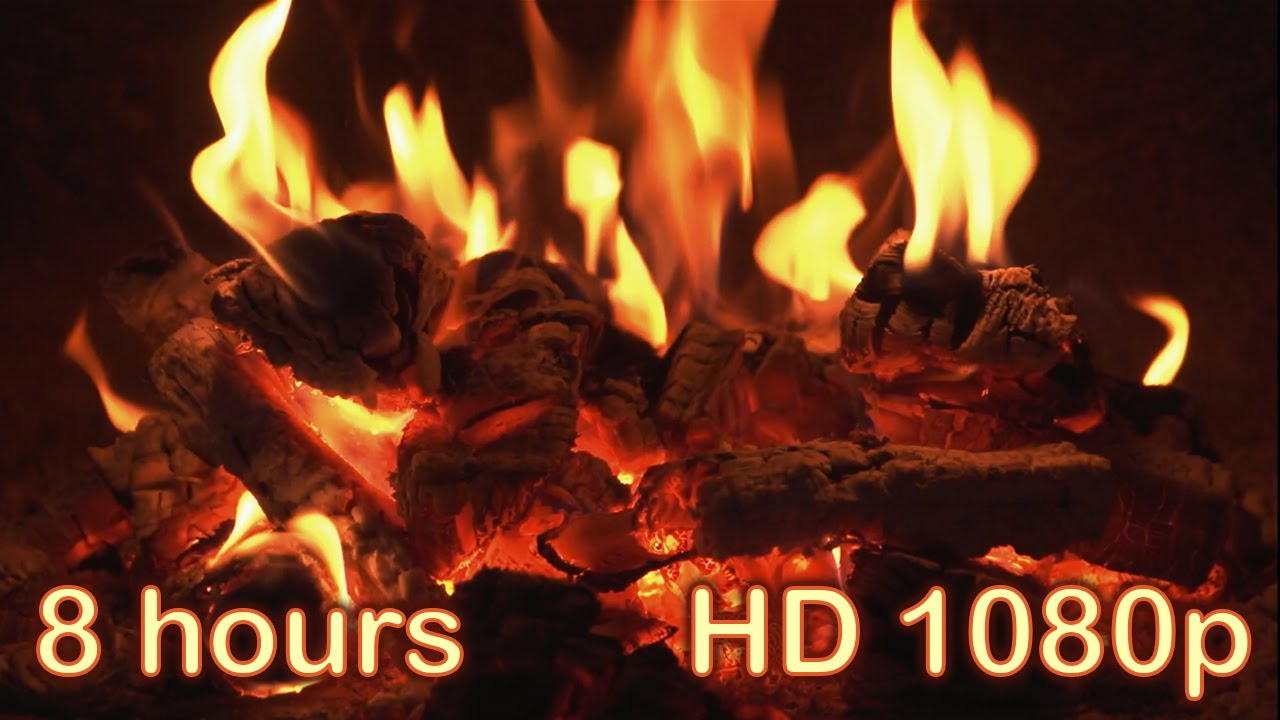 live fireplace screensaver with sound